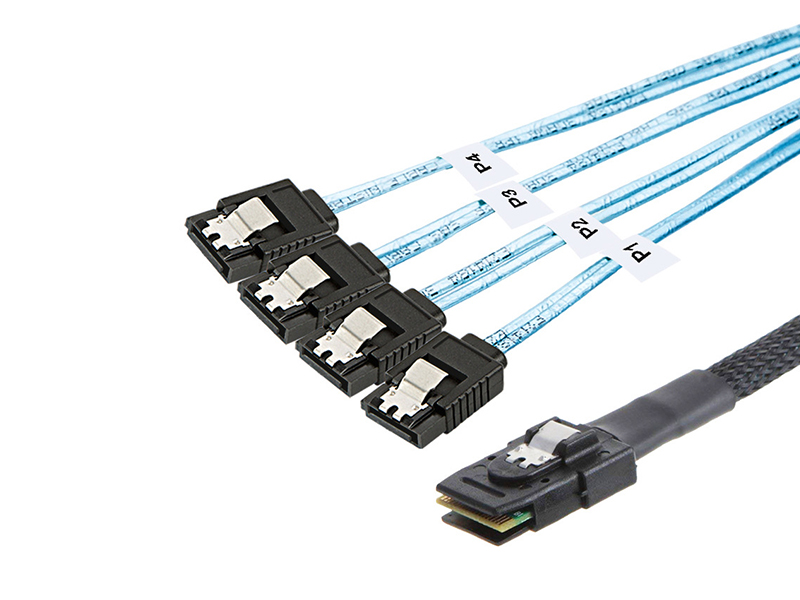 MINI SAS HD CABLE SFF8087/SATA 7PINS SERVER CABLE,HIGH SPEED DATA SERVER TRANSMISSION CABLE