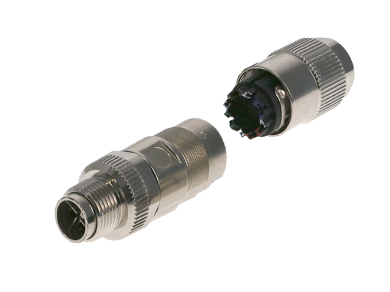 M12 X CODE IDC TERMINATION FAST CONNECTION METHOD CONNECTOR METAL SHIELD WATERPROOF CIRCULAR PLUG ETHERNET PROFINET