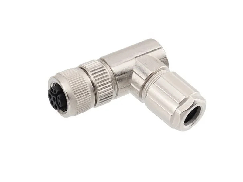 M12 Y CODE CONNECTOR ETHERNET WITH POWER METAL SHIELD WATERPROOF SOCKET ANGLE RIGHT