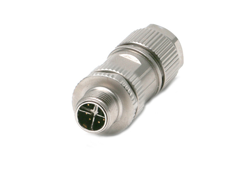 M12 X CODE ETHERNET METAL SHIELD WATERPROOF CIRCULAR CONNECTOR PLUG