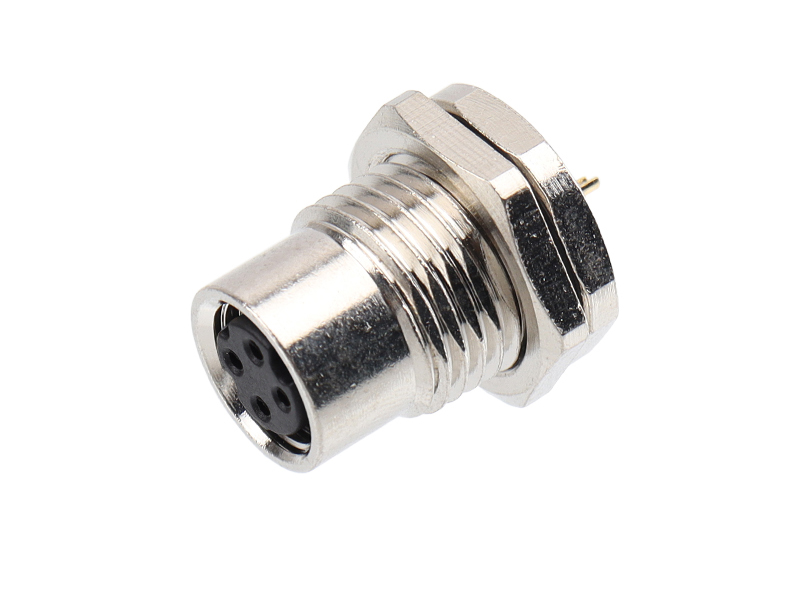 D CODE M8 DEVICE CONNECTOR SOCKET M8 4P PANEL REAR MOUNT FEMALE SOLDER PINS