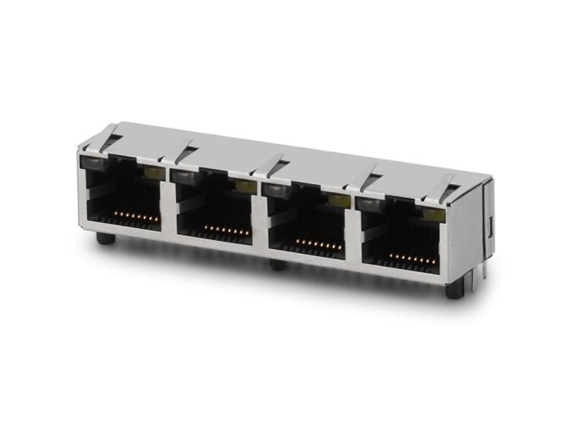 RJ45 JACK 4PORT SOCKET NETWORK INTERFACE I/O CONNECTOR DIP